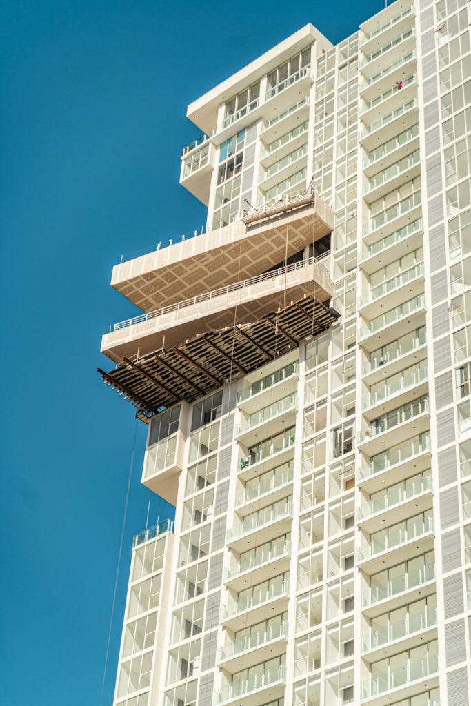 commercial glass on apartment building windows